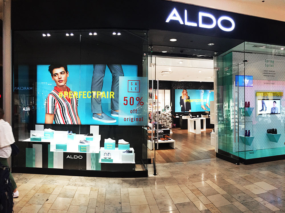 Fabric LED Frames Illuminate ALDO Retailers