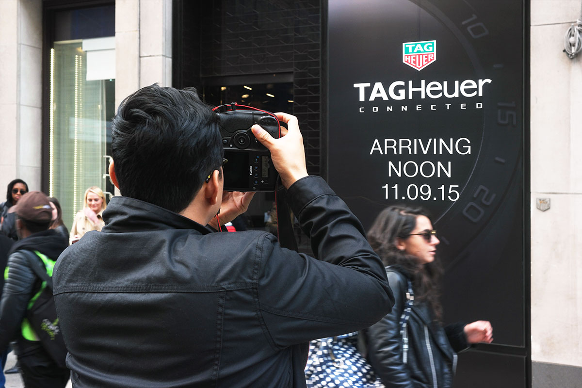 Signage for TAG Heuer Connected Watch Launch