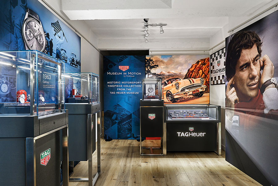 SEG Fabric Display for TAG Heuer’s Museum in Motion Exhibition